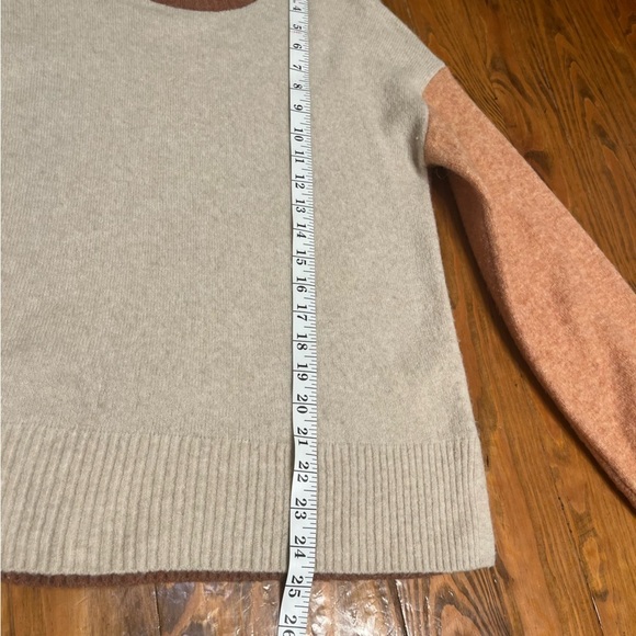 Madewell Merino Wool Alpaca Blend Colorblock Payton Sweater in Coziest Yarn S - Picture 11 of 13